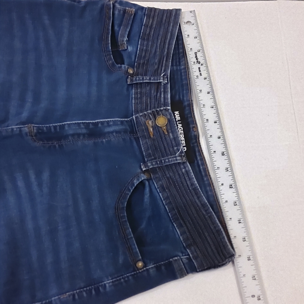 Karl‎ Lagerfeld Women's Jeans, Contrast Stich Indigo Stretch Size14 - Picture 5 of 6